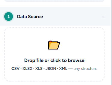 ThresholdIQ upload interface with drag and drop Excel file support